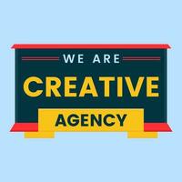 nosotros son un creativo agencia bandera social medios de comunicación enviar vector