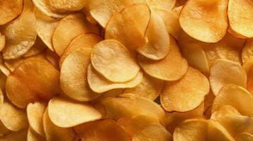 Potato chips background AI Generated photo
