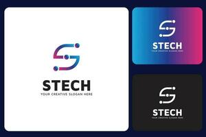 S Tech Logo Design Template vector