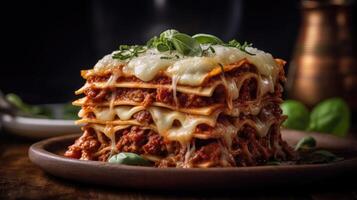 Lasagna AI Generated photo