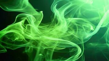 Neon Green Smoke Background AI Generated photo