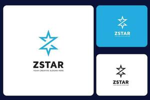 Z Star Letter Logo Design Template vector