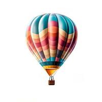 Hot Air Balloon on White Backgroud AI Generated photo
