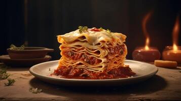 Lasagna AI Generated photo