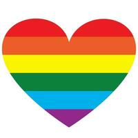 Heart icon, LGBT color. symbol of homosexual love, Vector illustration. Lgbt community