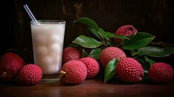 Lychee juice AI Generated photo