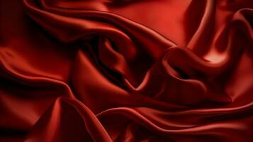 Red Silk Background AI Generated photo