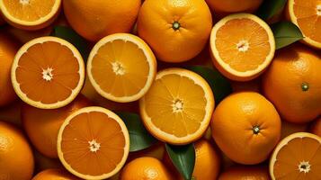 Oranges background AI Generated photo