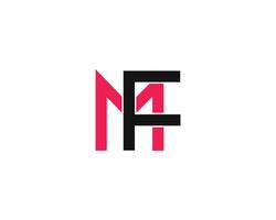 creativo letra mf logo diseño vector modelo