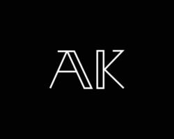 creative letter AK logo design vector template