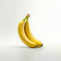 Banana on White Backgroud AI Generated photo