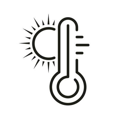 Thermometer hot semi flat colour vector object. Weather temperature. Hot  summer. Wave heat. Editable cartoon clip art icon on white background.  Simple spot illustration for web graphic design 25728662 Vector Art at