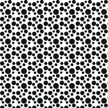 black dots pattern on white background ramdon size vector