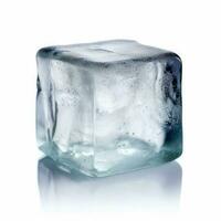 Ice Cube Isolated on White Background AI Generated photo