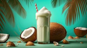 Tropical coconut juice AI Generated photo