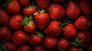 Strawberry background AI Generated photo