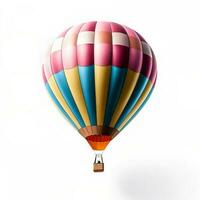 Hot Air Balloon on White Backgroud AI Generated photo