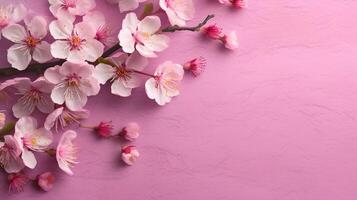 Sakura on Pink Background photo
