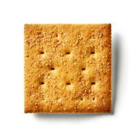 Cracker Isolated on White Background AI Generated photo