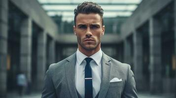 A man in a suit AI Generated photo