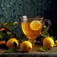 Lemon Tea AI Generated photo