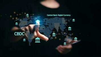 CBDC Central Bank Digital Currency Concept. photo