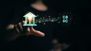 CBDC Central Bank Digital Currency Concept. photo