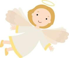 linda ilustración de ángel vector