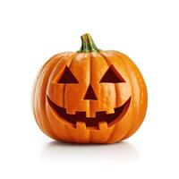 Halloween Pumpkin Isolated on White Background photo