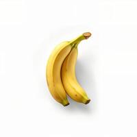 Banana on White Backgroud AI Generated photo