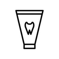 toothbrush toothpaste icon line style vector