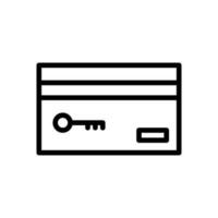 card key icon line style vector