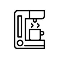 café fabricante icono línea estilo vector