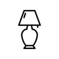 mesa lámpara icono sólido estilo vector