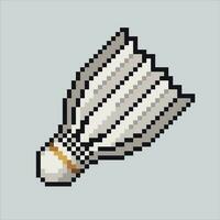 Pixel art illustration Shuttlecock. Pixelated Shuttlecock. Sports Badminton Shuttlecock icon pixelated for the pixel art game and icon for website and video game. old school retro. vector