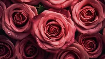 Pink Rose background AI Generated photo