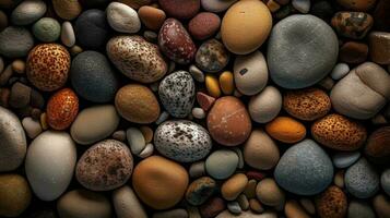 Pebble Stones Background AI Generated photo