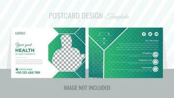 Medical Postcard Design vector