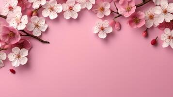Sakura on Pink Background photo