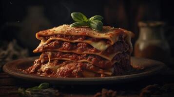 Lasagna AI Generated photo