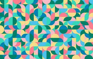 Modern flat circle memphis abstract wallpaper. Colorful round dot background. vector