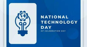 nacional tecnología día celebracion vector diseño ilustración para fondo, póster, bandera, publicidad, saludo tarjeta