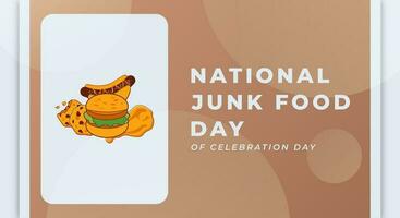 National Junk Food Day Celebration Vector Design Illustration for Background, Poster, Banner, Advertising, Greeting Card