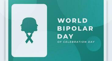 World Bipolar Day Celebration Vector Design Illustration for Background, Poster, Banner, Advertising, Greeting Card