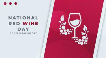 National Red Wine Day Celebration Vector Design Illustration for Background, Poster, Banner, Advertising, Greeting Card