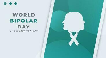 World Bipolar Day Celebration Vector Design Illustration for Background, Poster, Banner, Advertising, Greeting Card