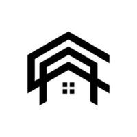 logo combination of house and letters c and a vector