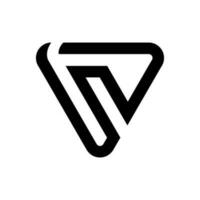 letra v y pags forma logo diseño vector