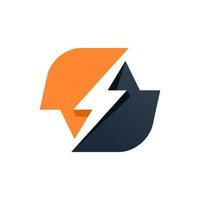 Vector flash thunder bolt logo