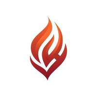 orange gradient fire logo design vector